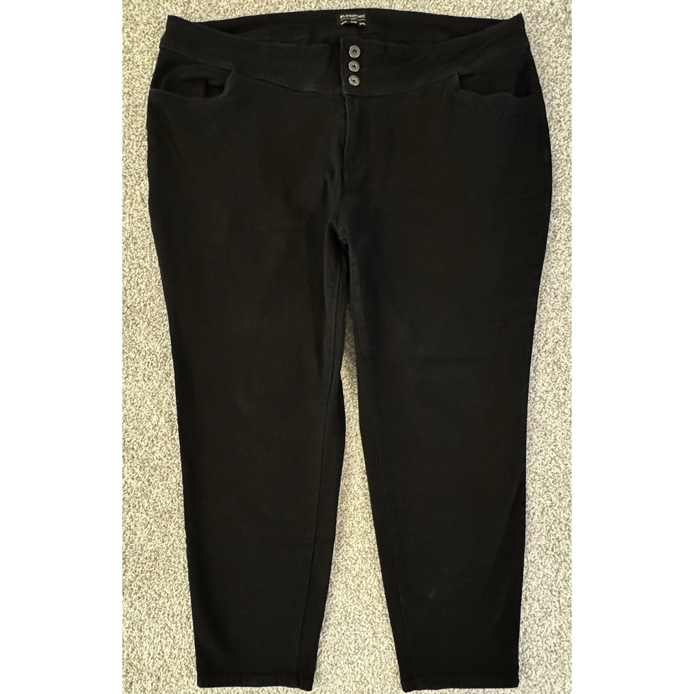 Bloomchic Denim Jeans Womens Plus Size 24 Black High Rise Skinny Straight Leg